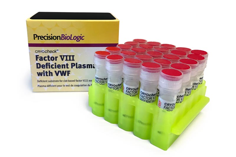 CRYOcheck Factor VIII Deficient Plasma with VWF, frozen